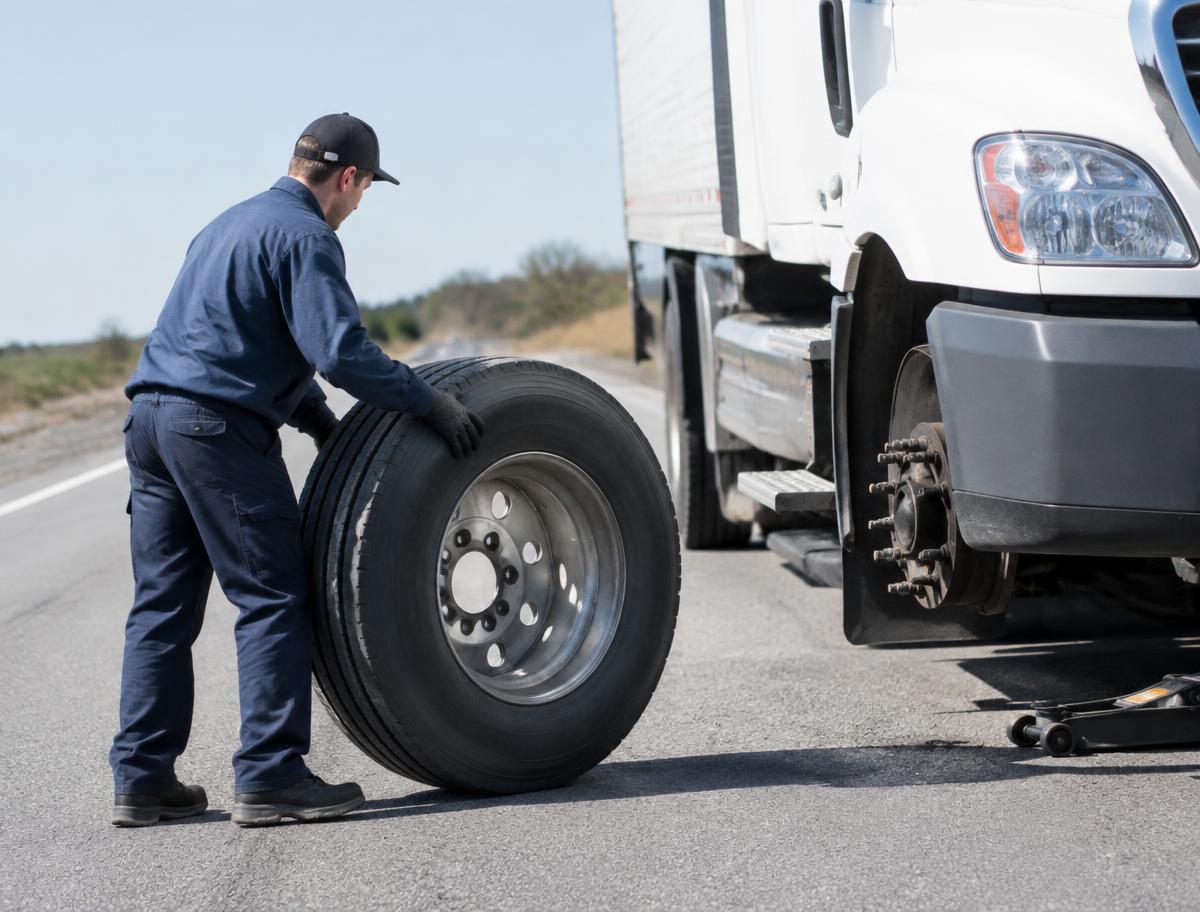 Truck Tire Replacement by EMTS